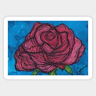 Red Rose Sticker